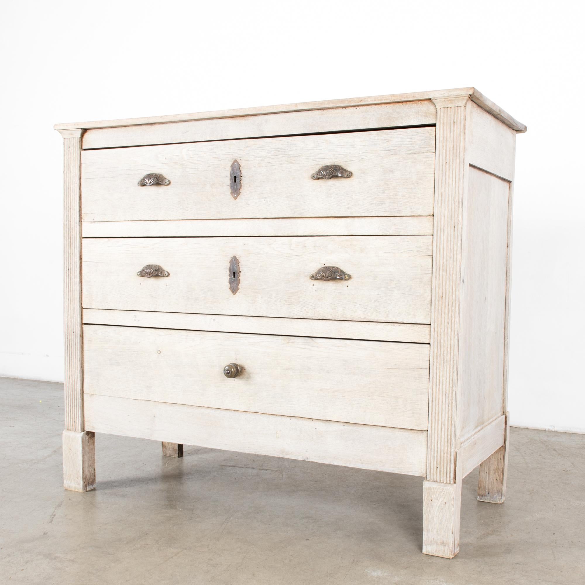 French 1860s Neoclassical Oak Chest of Drawers