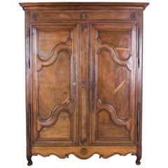 1860s Rococo French Oak Armoire