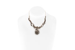 Halskette aus Silber und 14 Karat Diamanten aus den 1860er Jahren