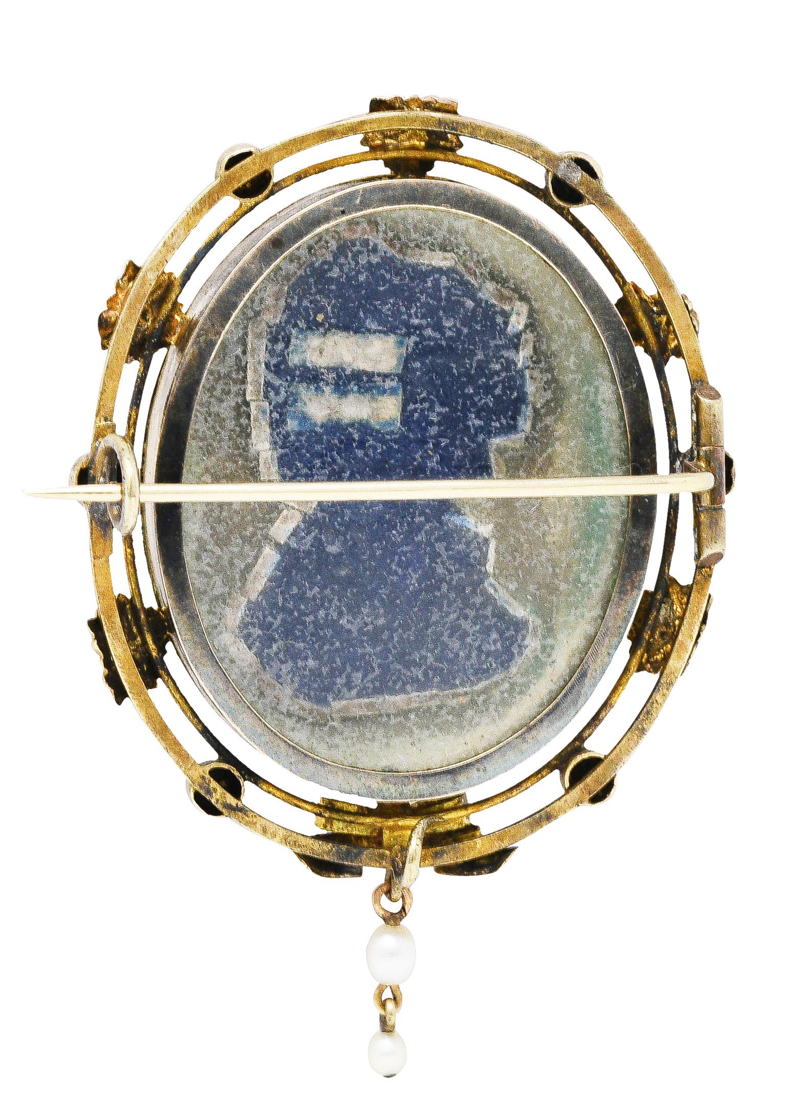 victorian enamel brooch
