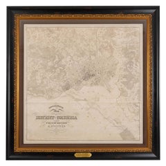 1861 Topographical Map of the District of Columbia, by Boschke, Antique Map