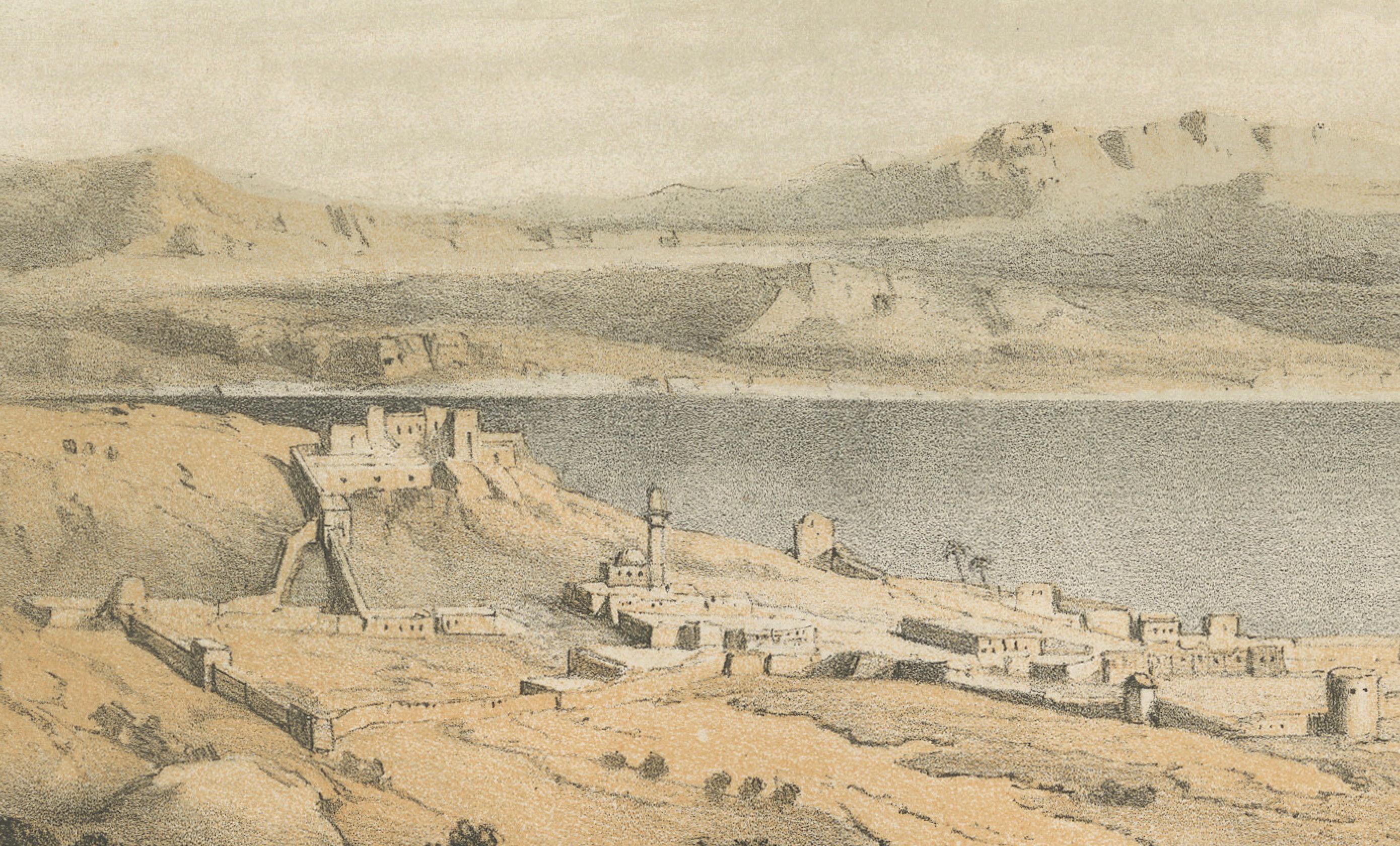 1862 Cromolitografia del Mare di Tiberiade - Paesaggio biblico in Israele In condizioni buone in vendita a Langweer, NL