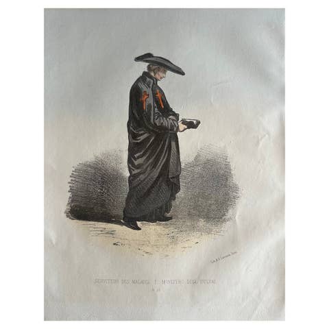 1862 Litho of Guardian of the Afflicted: A Symbol of Compassion and Service