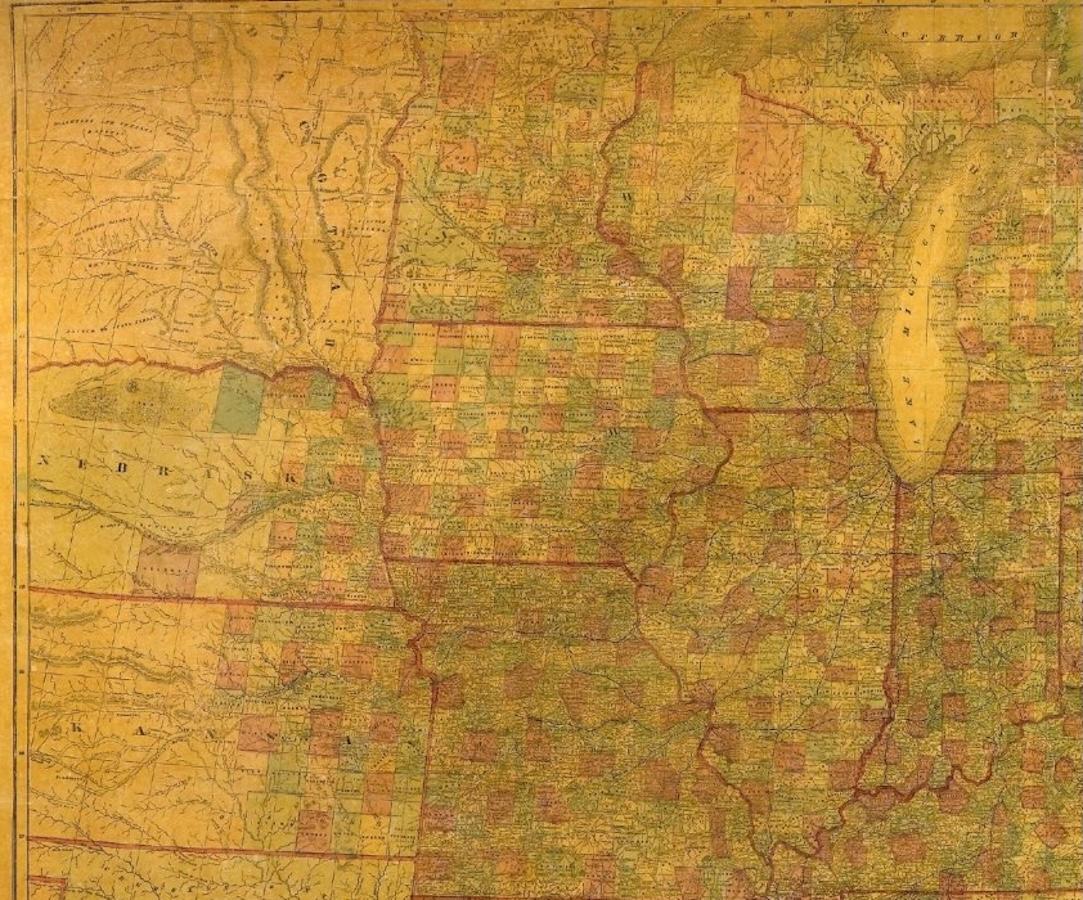 1863 „Lloyd's New Map of the United States, the Canadas, and New Brunswick“ (Mittleres 19. Jahrhundert) im Angebot