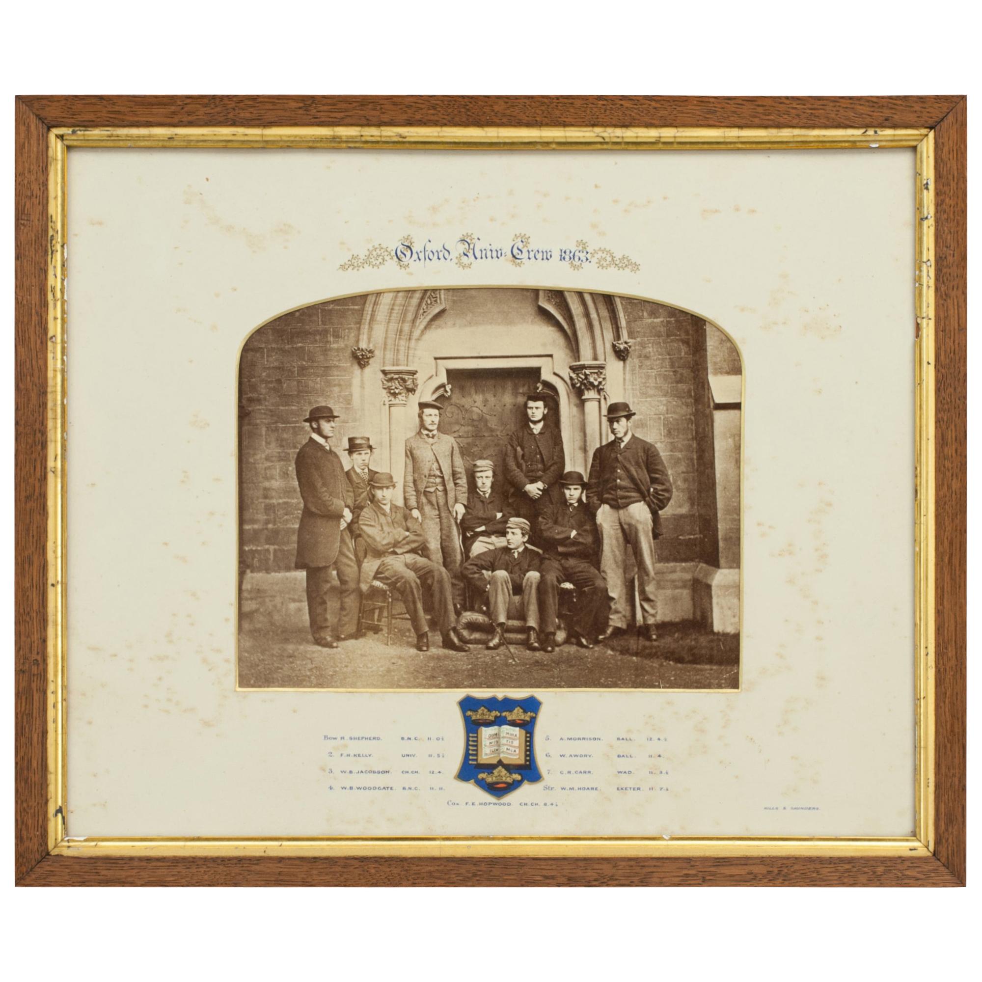 1863 Oxford University Boat Race Team Photograph, Early Historic Photograph