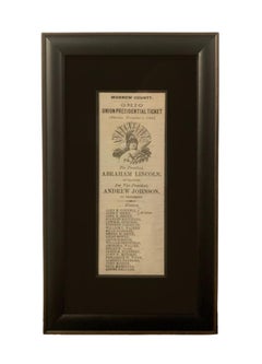 1864 Abraham Lincoln Presidential Election Soldier's Ballot