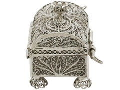1864 Antique Russian Silver Trinket Box