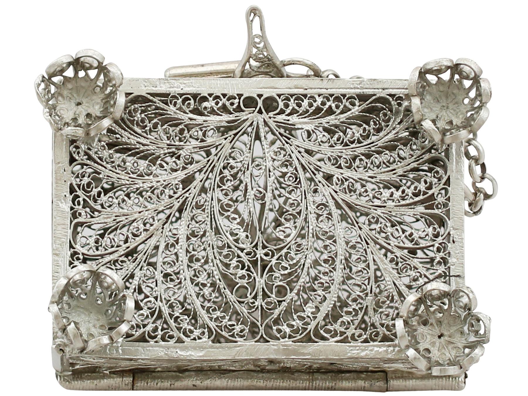 Mid-19th Century 1864 Antique Russian Silver Trinket Box