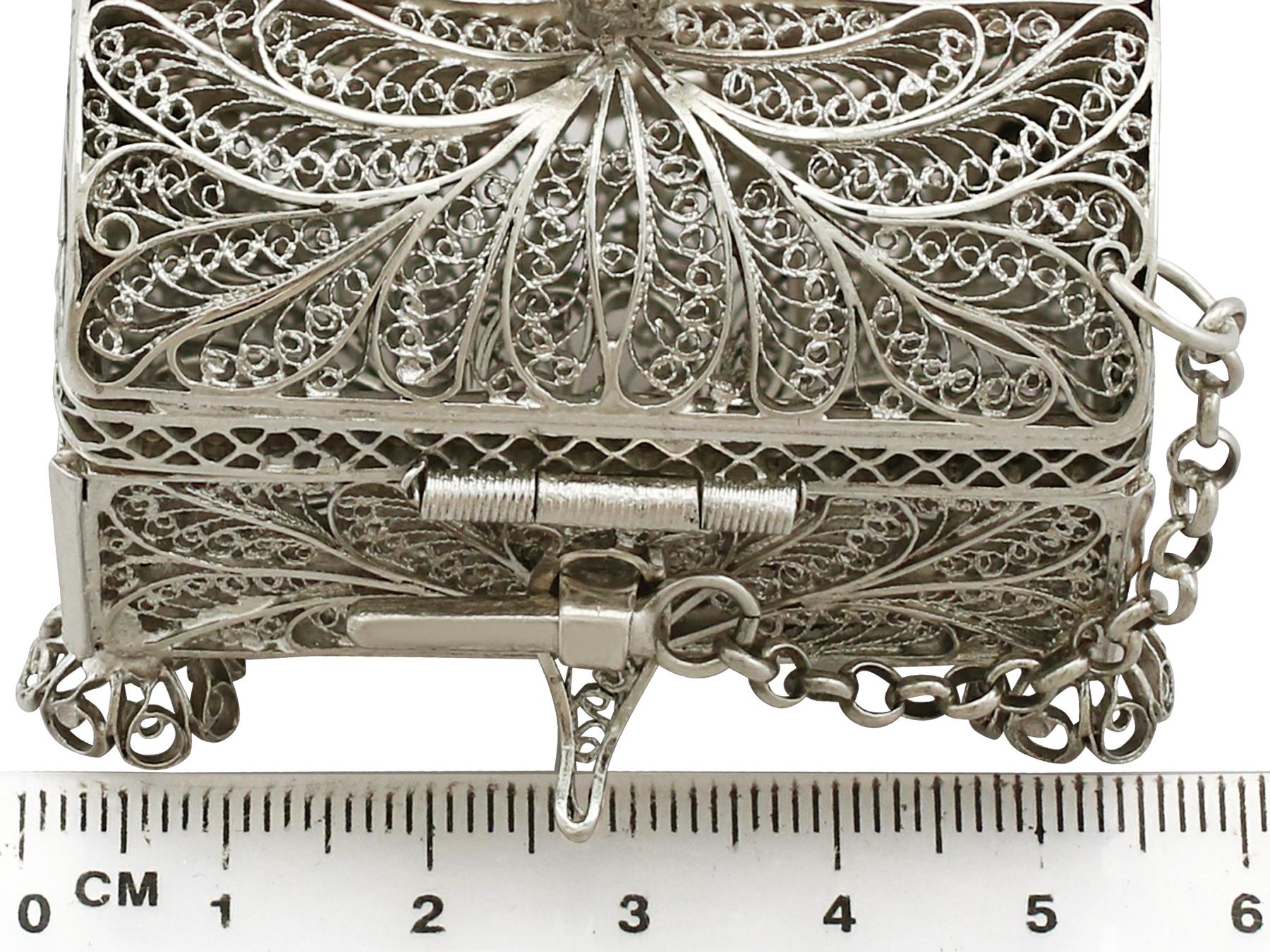 1864 Antique Russian Silver Trinket Box 1