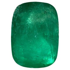 Smeraldo colombiano verde allungato da 18,64 carati - Pietra di nascita di maggio con taglio a cuscino 19x14