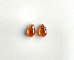 18.64 Carats Fanta Spessartite Garnet Pear 2 Pieces Top Quality Natural Gemstone
