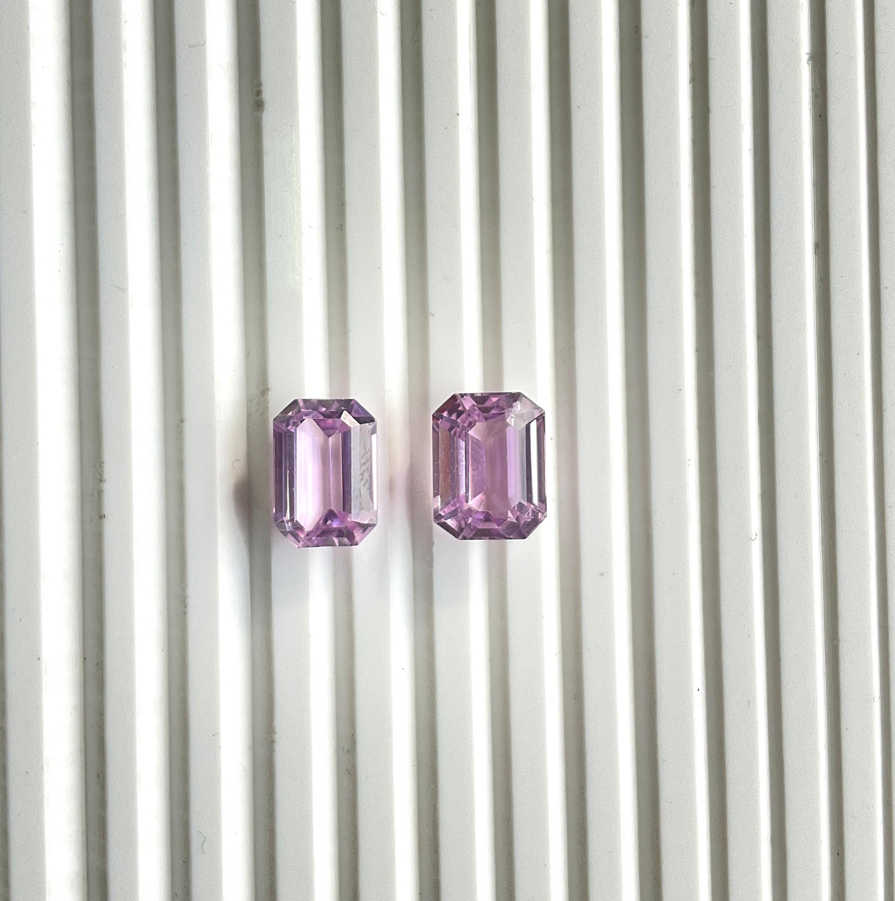 Octagon Cut 18.64 Carats Pink Kunzite Octagon Natural Cut Stones For Fine Gem Jewellery For Sale