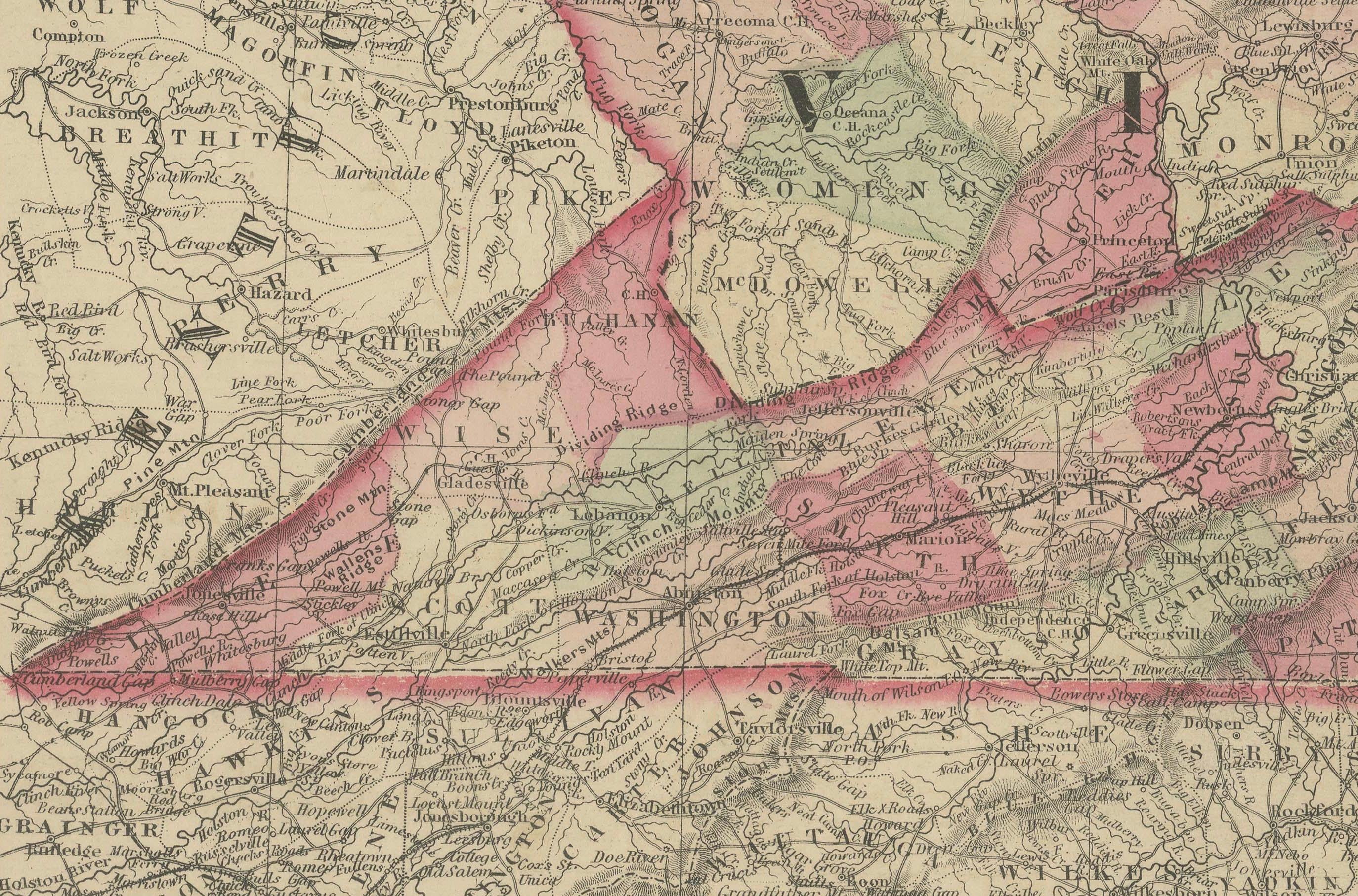 Title: 1864 Johnson's Map of Virginia, Delaware, and Maryland with Fort Monroe Inset

Description: This 1864 map titled 