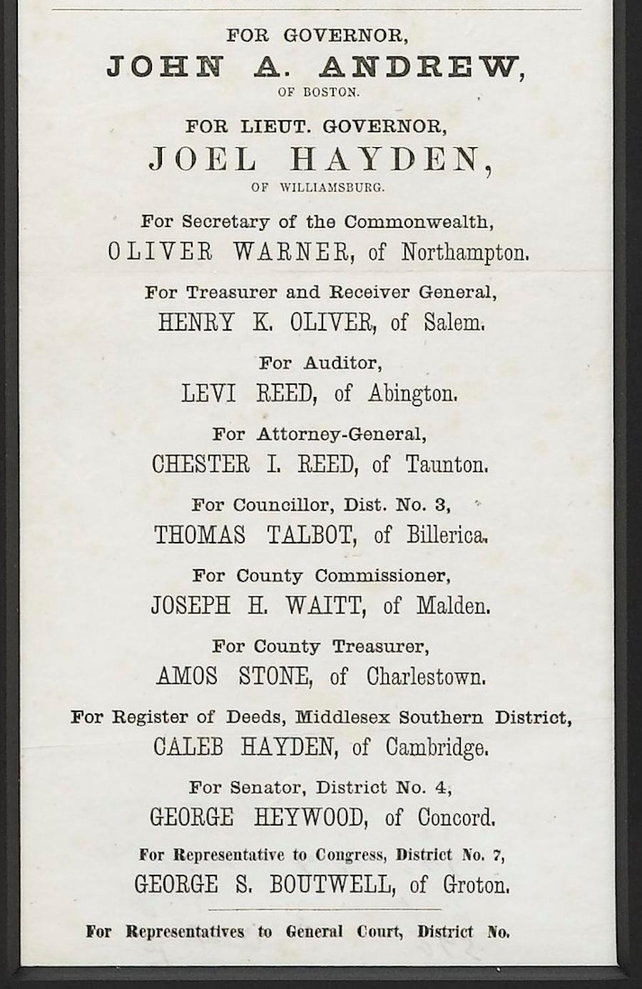 1864 Lincoln & Johnson Boston Union Presidential Ticket im Zustand „Gut“ im Angebot in Colorado Springs, CO
