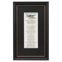 1864 Lincoln & Johnson Boston Union Presidential Ticket