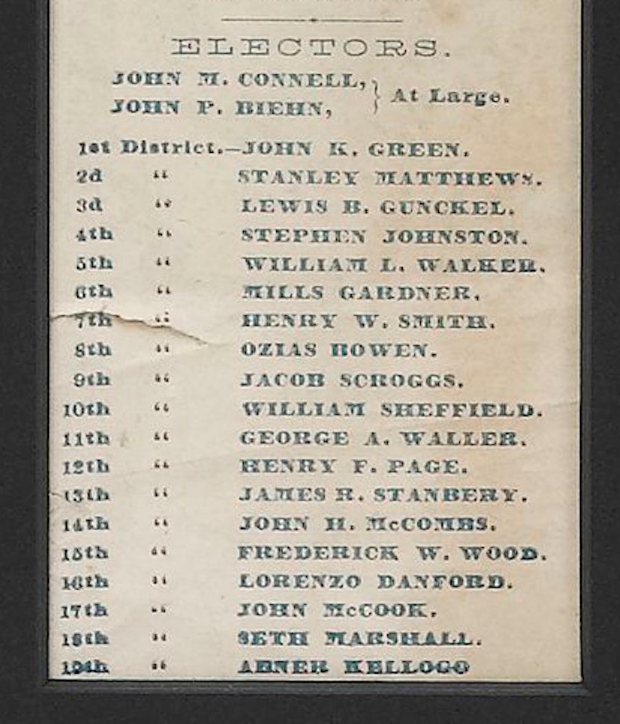 1864 Lincoln & Johnson Ohio Union Presidential Ticket In Good Condition In Colorado Springs, CO
