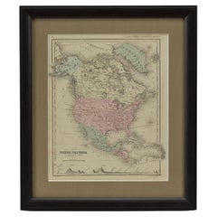 Antique 1864 "North America" by J. Wells