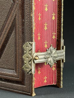 1865-1885 Antoine Maître French Leather-Bound Family Photo Album with Photos