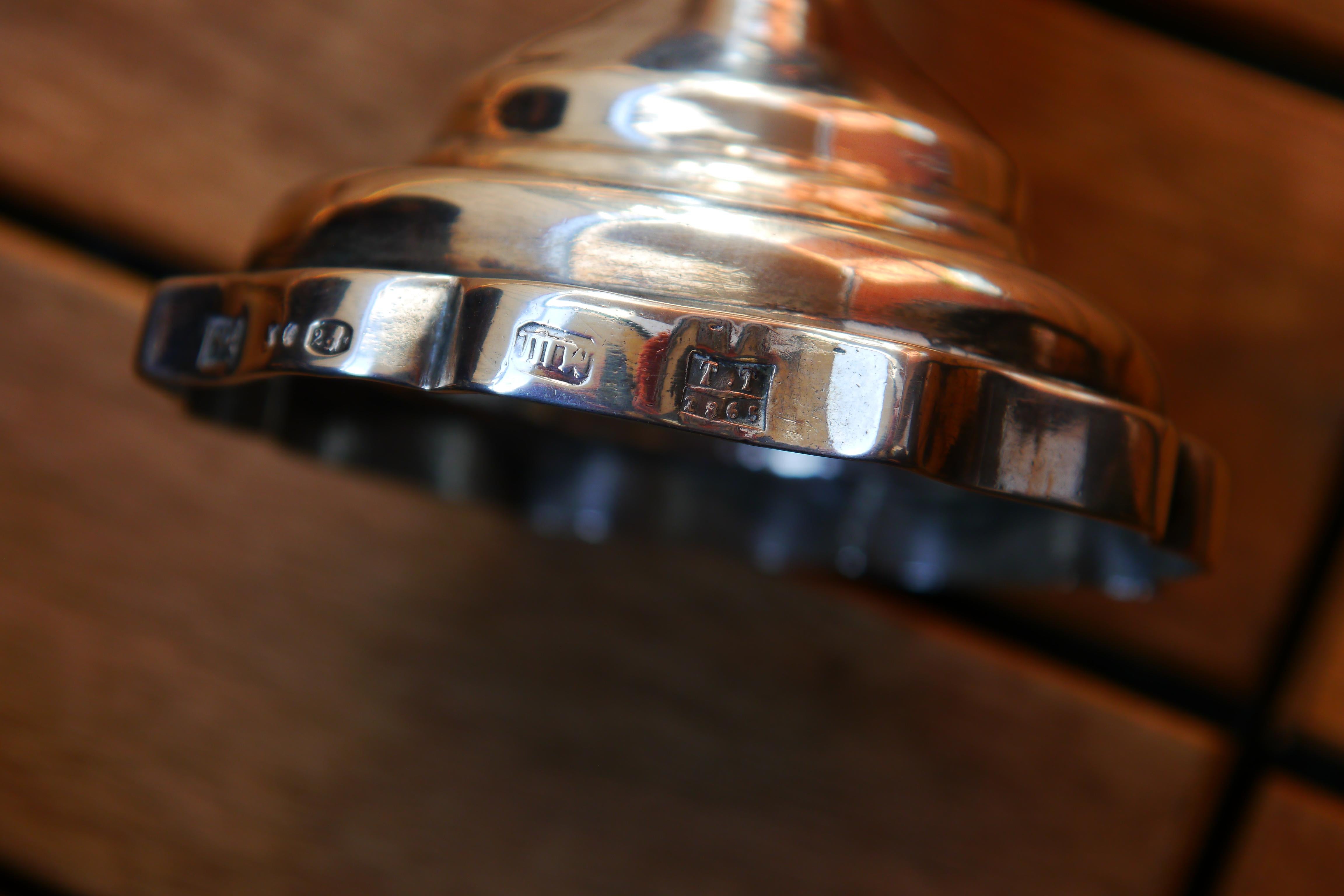 1865 Antique Tsarist Imperial Russian Cup Bokal 84 Sterling Silver / 160 gr For Sale 7