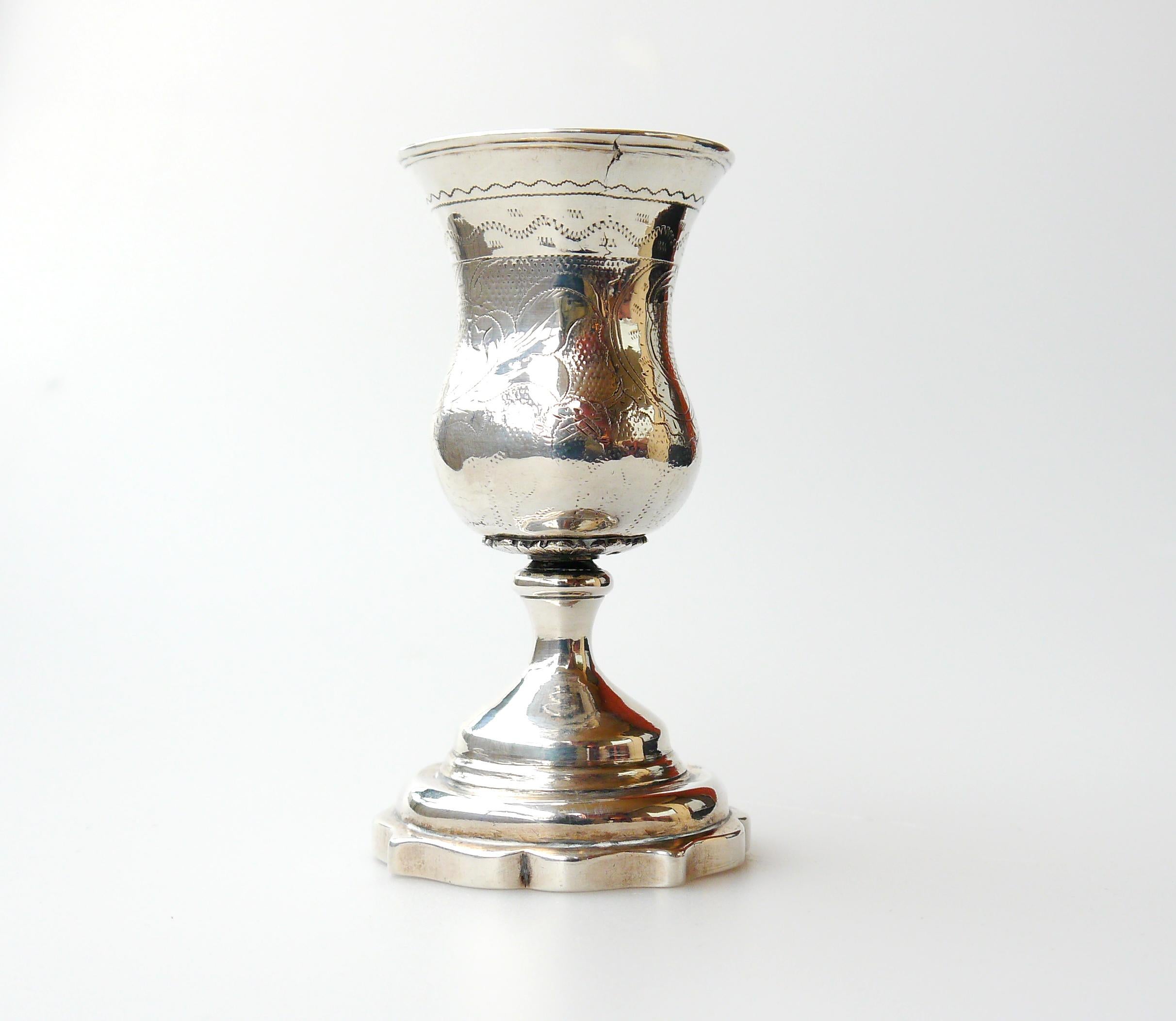 Handsome antique Russian Empire Sterling Silver cup or 