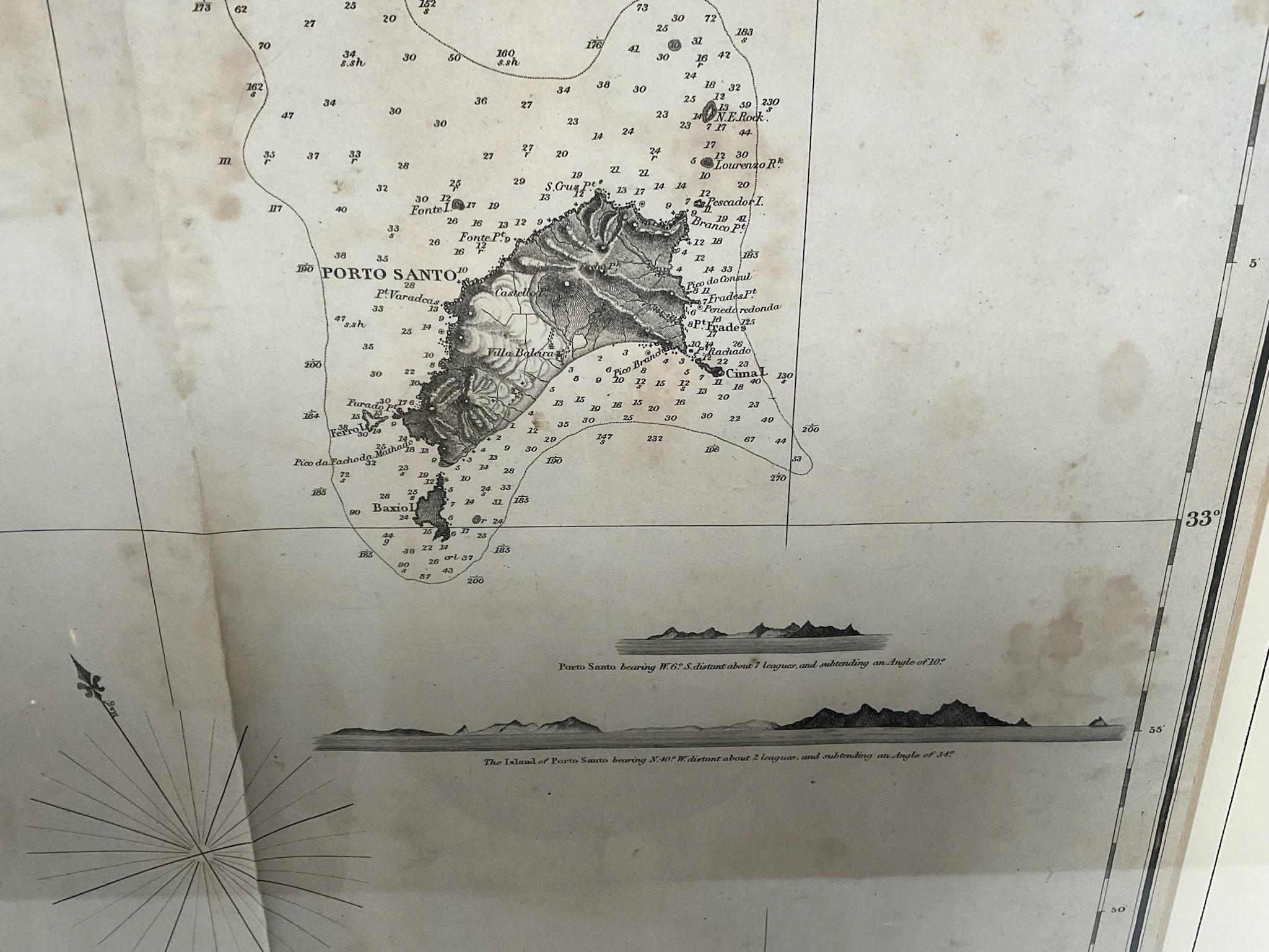Charte der Inseln von Madeira von 1865 im Angebot 4