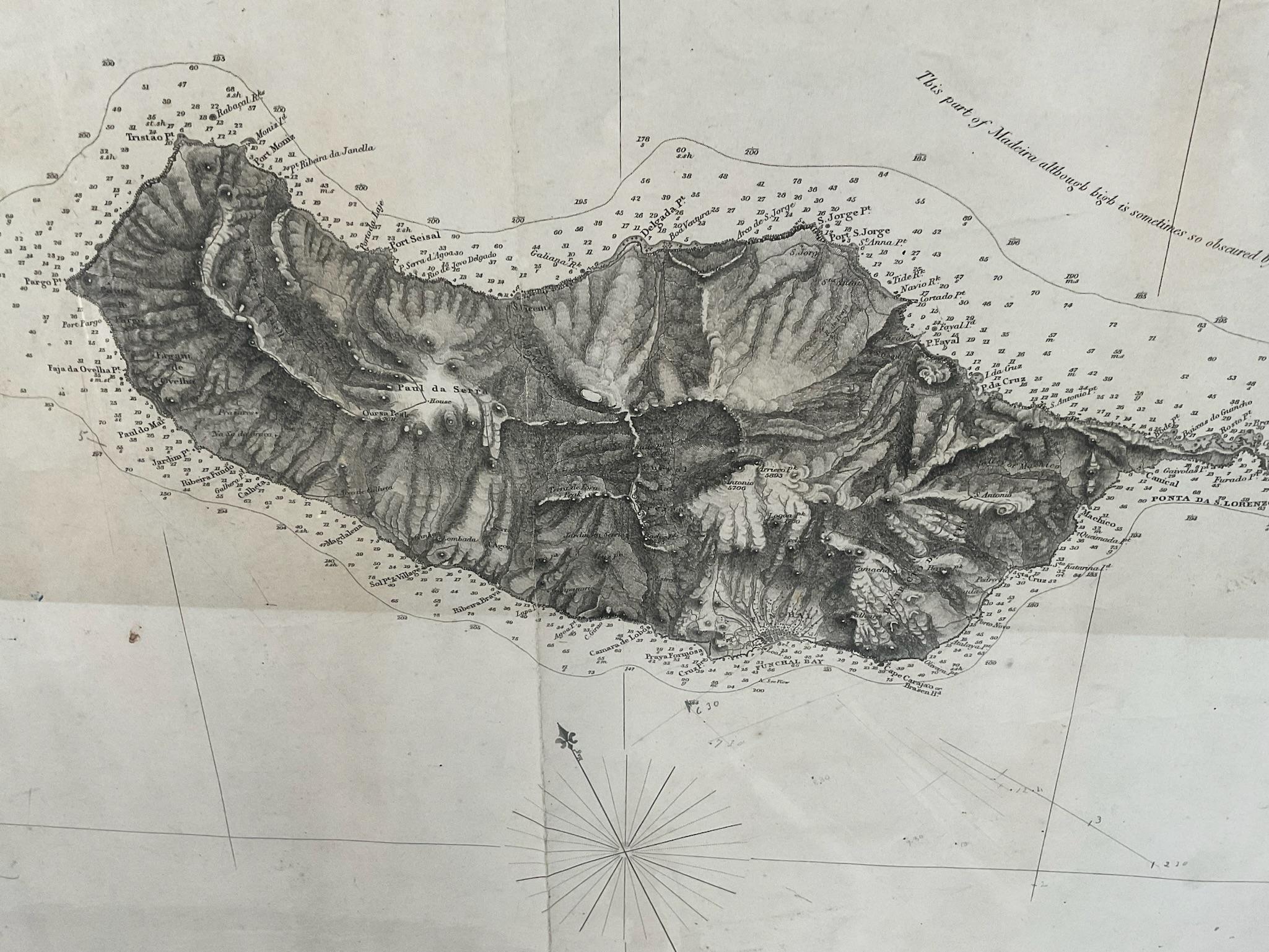 Charte der Inseln von Madeira von 1865 im Angebot 3