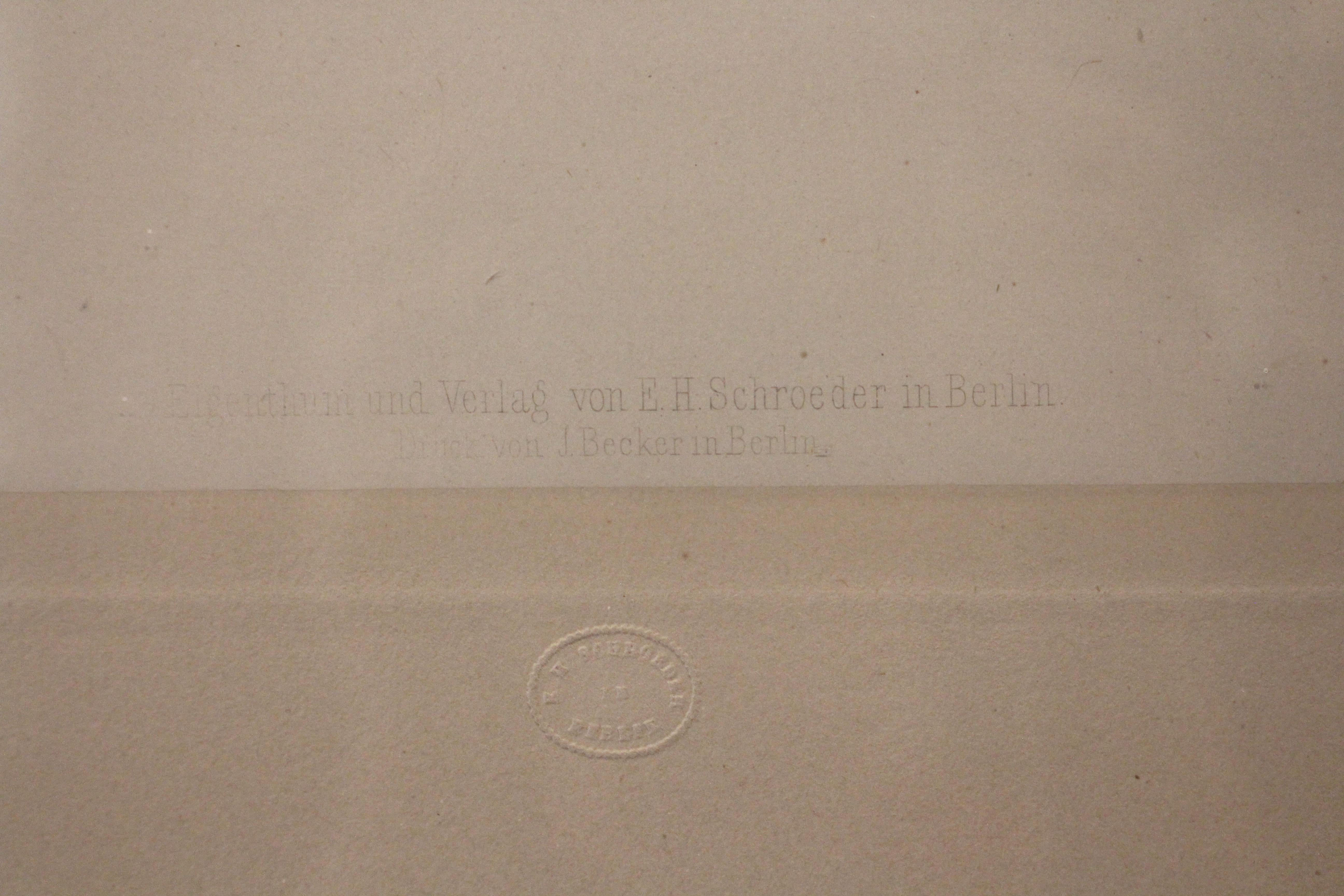 1865 Lithographie allemande d'Eduard Mandel de la Madone de Seggiola de Raphael Bon état - En vente à Chapel Hill, NC