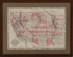 1865 "Johnson's California, Utah, Nevada, Colorado, New Mexico, Arizona" Map