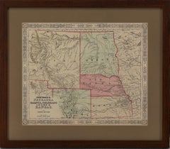 1865 "Johnson's Nebraska, Dakota, Colorado, Idaho & Kansas" Map, Johnson & Ward