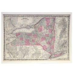1865 "Johnson's New York" Map by Johnson and Ward