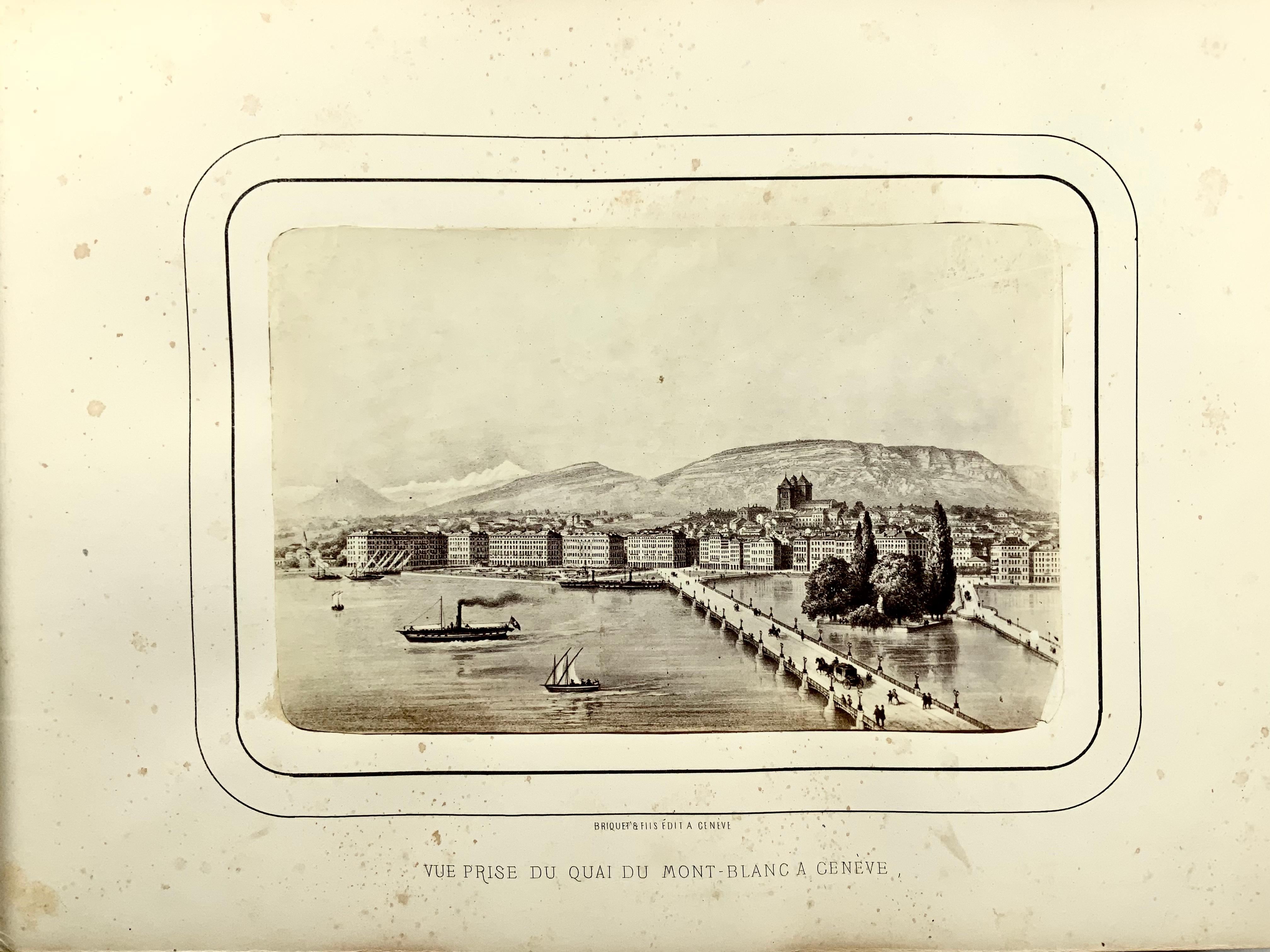 Swiss 1865c, Switzerland 'Briquet Et Fils, Geneva' Album Photographique De La Suisse For Sale