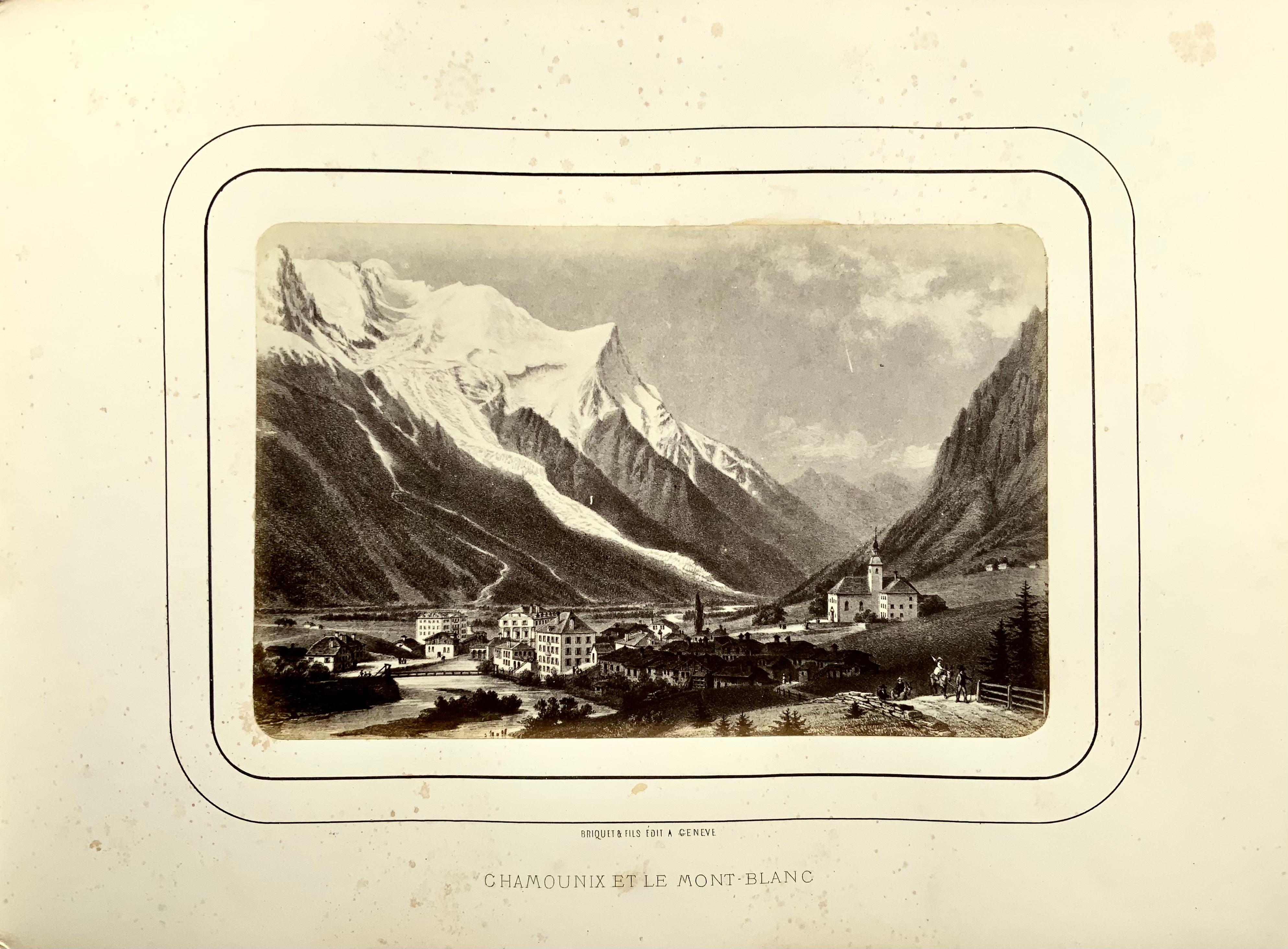 Paper 1865c, Switzerland 'Briquet Et Fils, Geneva' Album Photographique De La Suisse For Sale