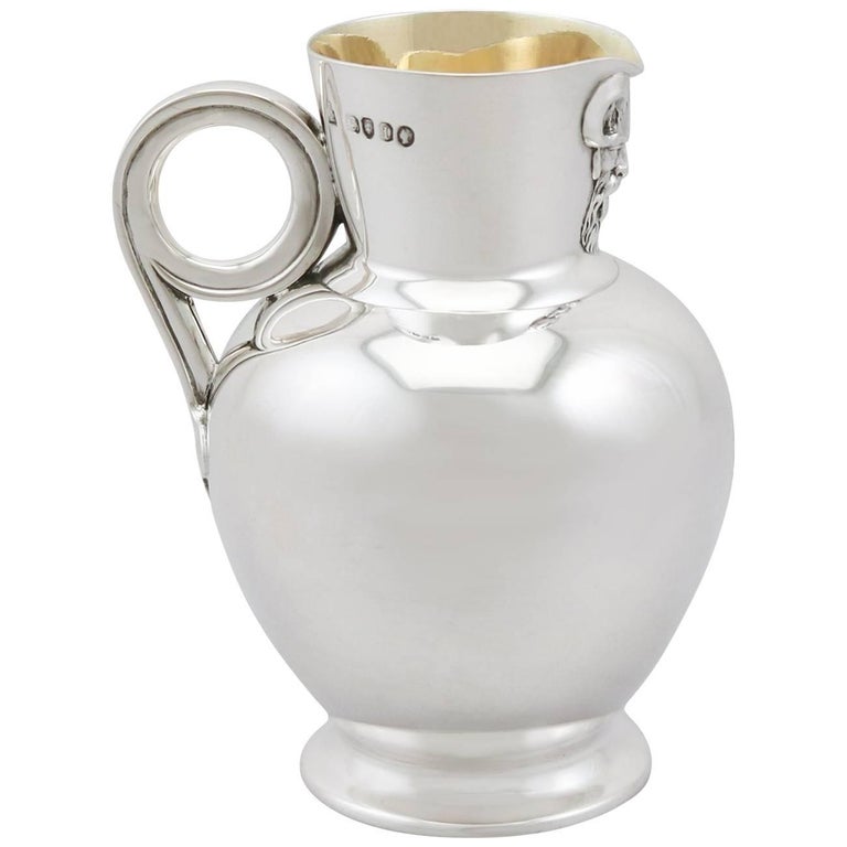 1866 Antique Sterling Silver Whiskey Jug at 1stDibs