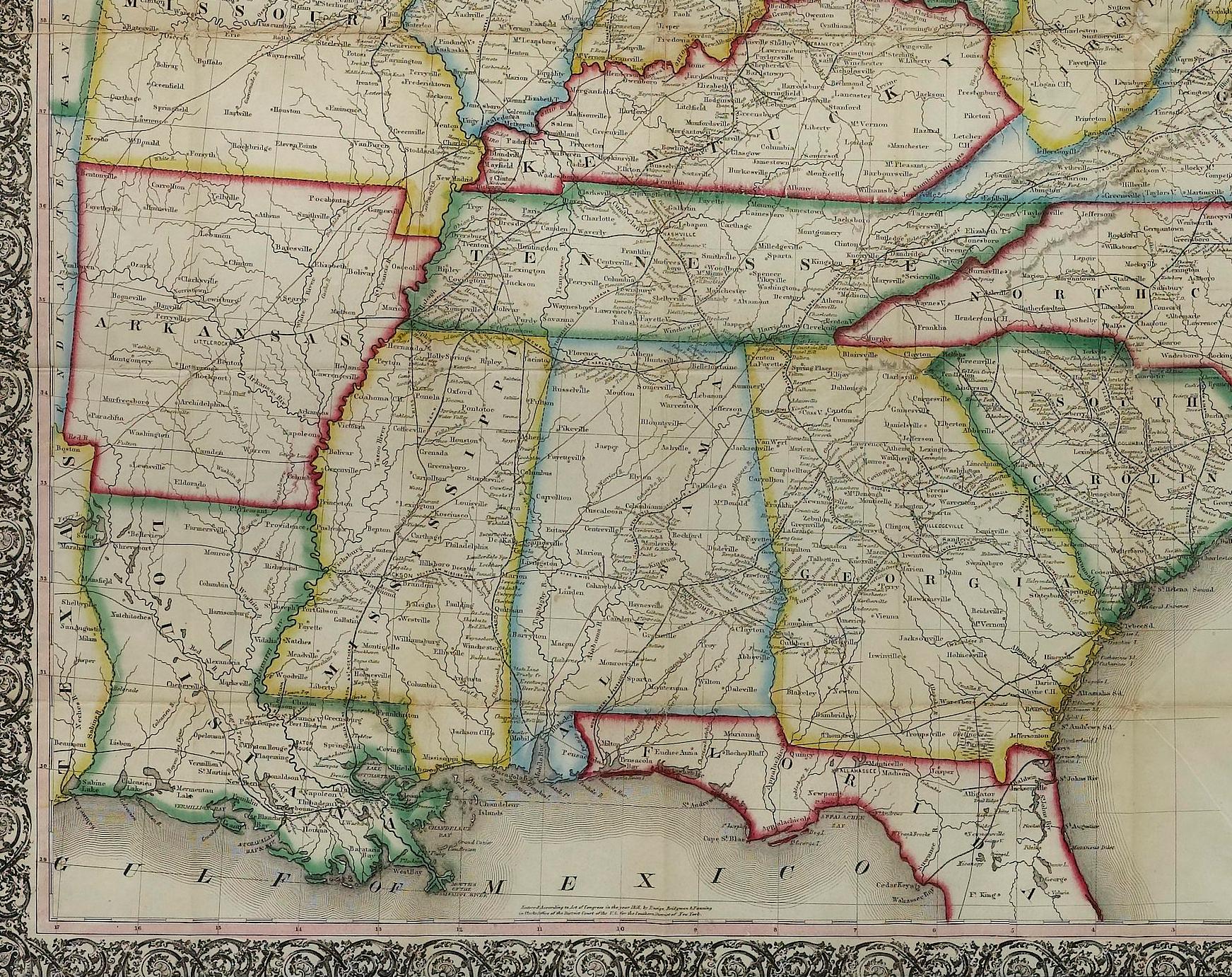 1866 Ensign & Bridgman's Rail Road Map der Vereinigten Staaten (Mittleres 19. Jahrhundert) im Angebot