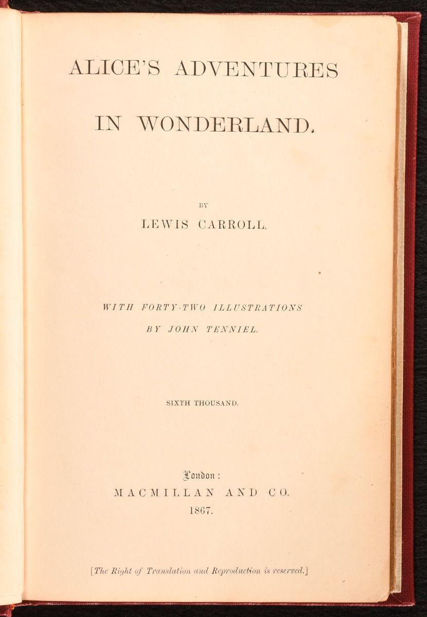 Britannique 1867 Les Aventures d'Alice au pays des merveilles en vente