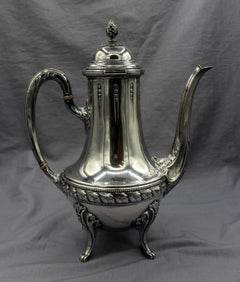 Service à thé et à café 5 pièces en argent allemand 1868-1900