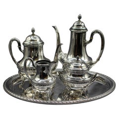 1868-1900 German Silver 5-Piece Tea & Coffee Service