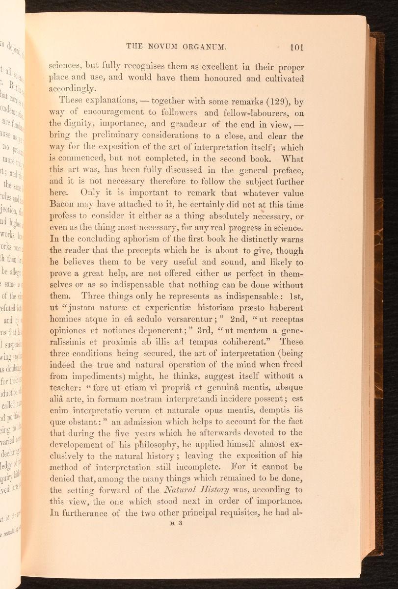 19th Century 1868-1901 The Works of Francis Bacon, Baron Veralum For Sale
