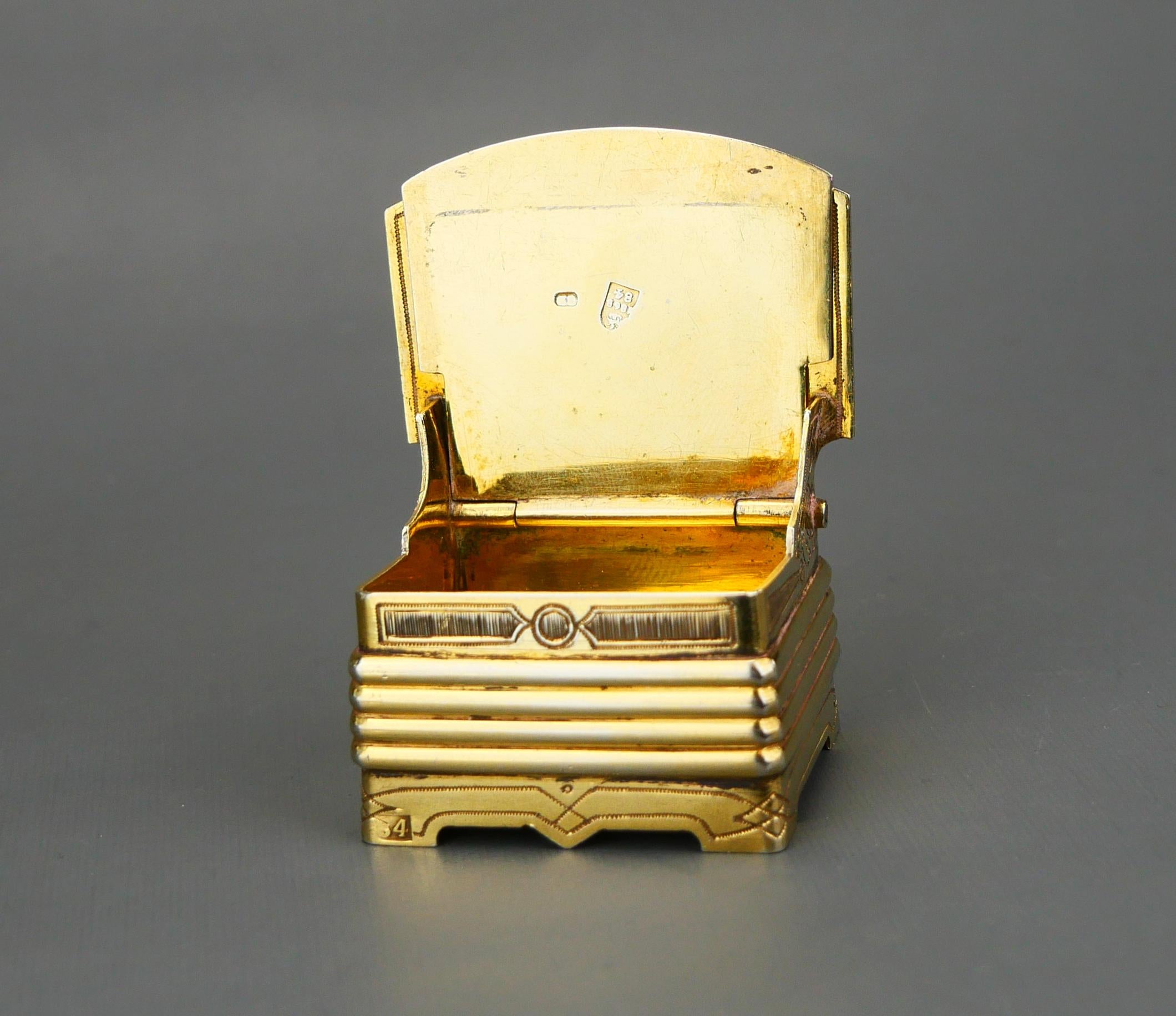 1868 Antique Imperial Russian Salt Sellar 84 Silver / 53gr For Sale 7