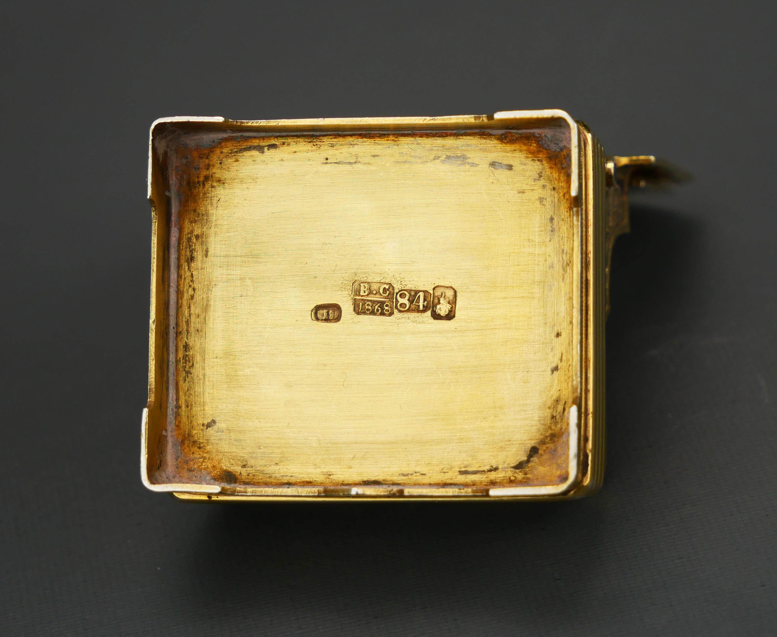 1868 Antique Imperial Russian Salt Sellar 84 Silver / 53gr For Sale 11