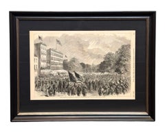 1868 "Grand Review at Washington" Civil War Engraving, Pub. by McDonnell Bros.
