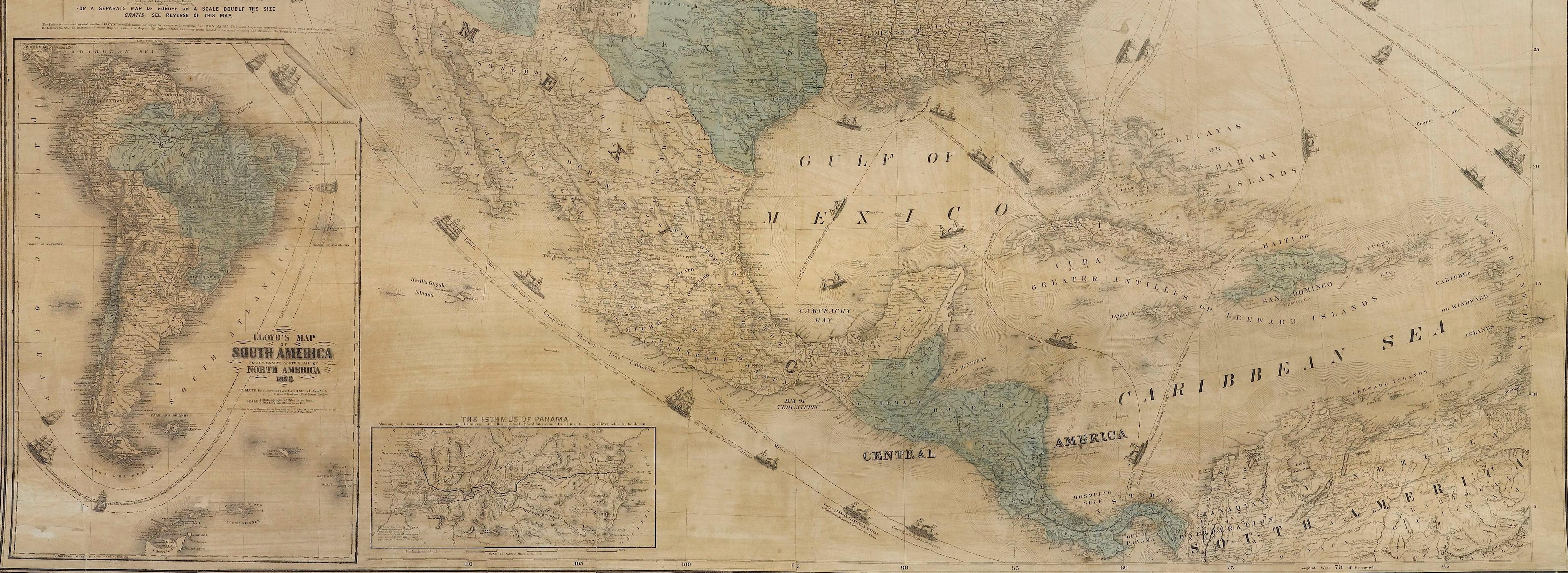 1868 „Lloyd's Topographical Railway Map of North America...“ Wandkarte zum Aufhängen (Mittleres 19. Jahrhundert) im Angebot