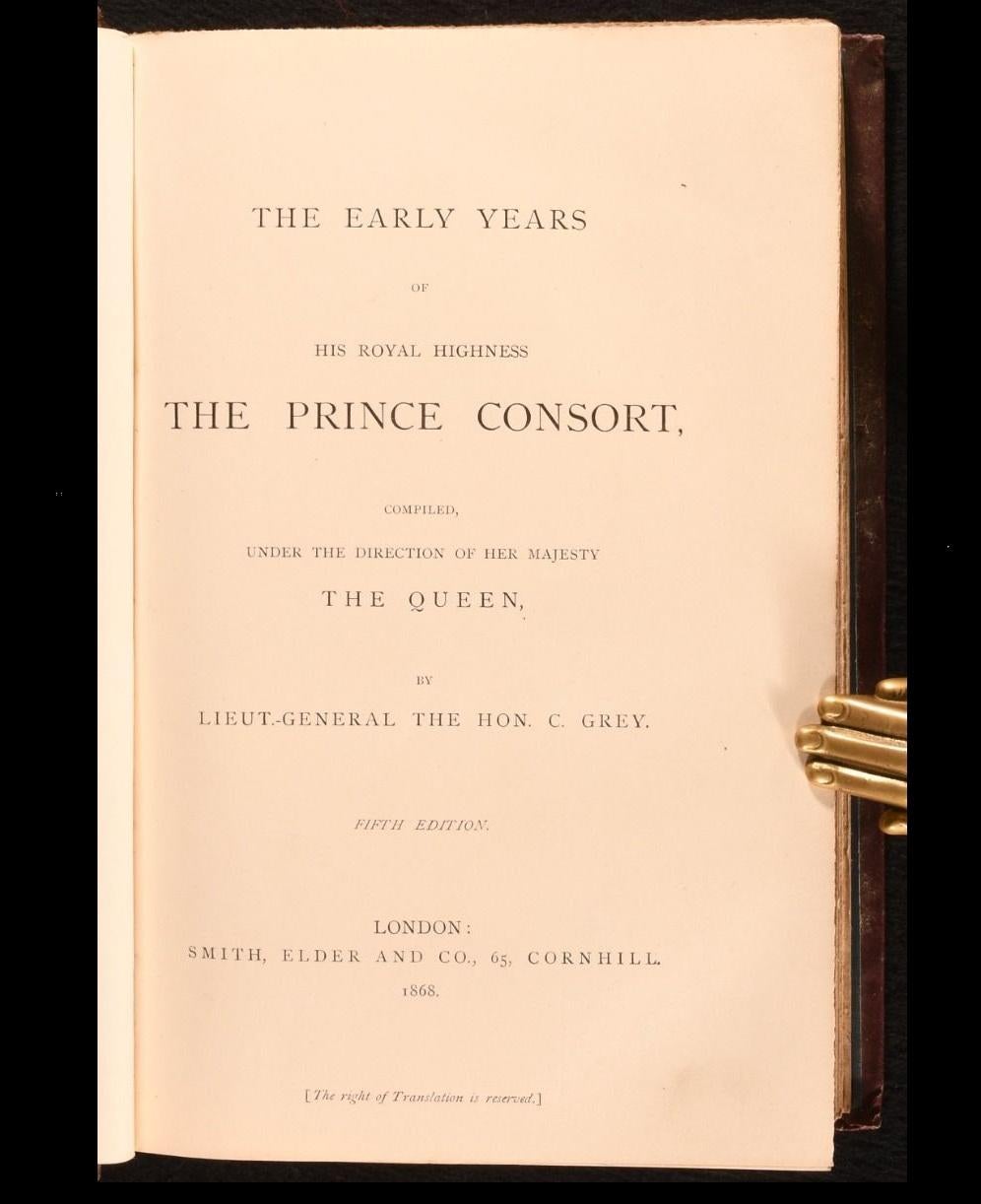 1868 Les premières années de Son Altesse Royale le Prince Consort Bon état - En vente à Bath, GB
