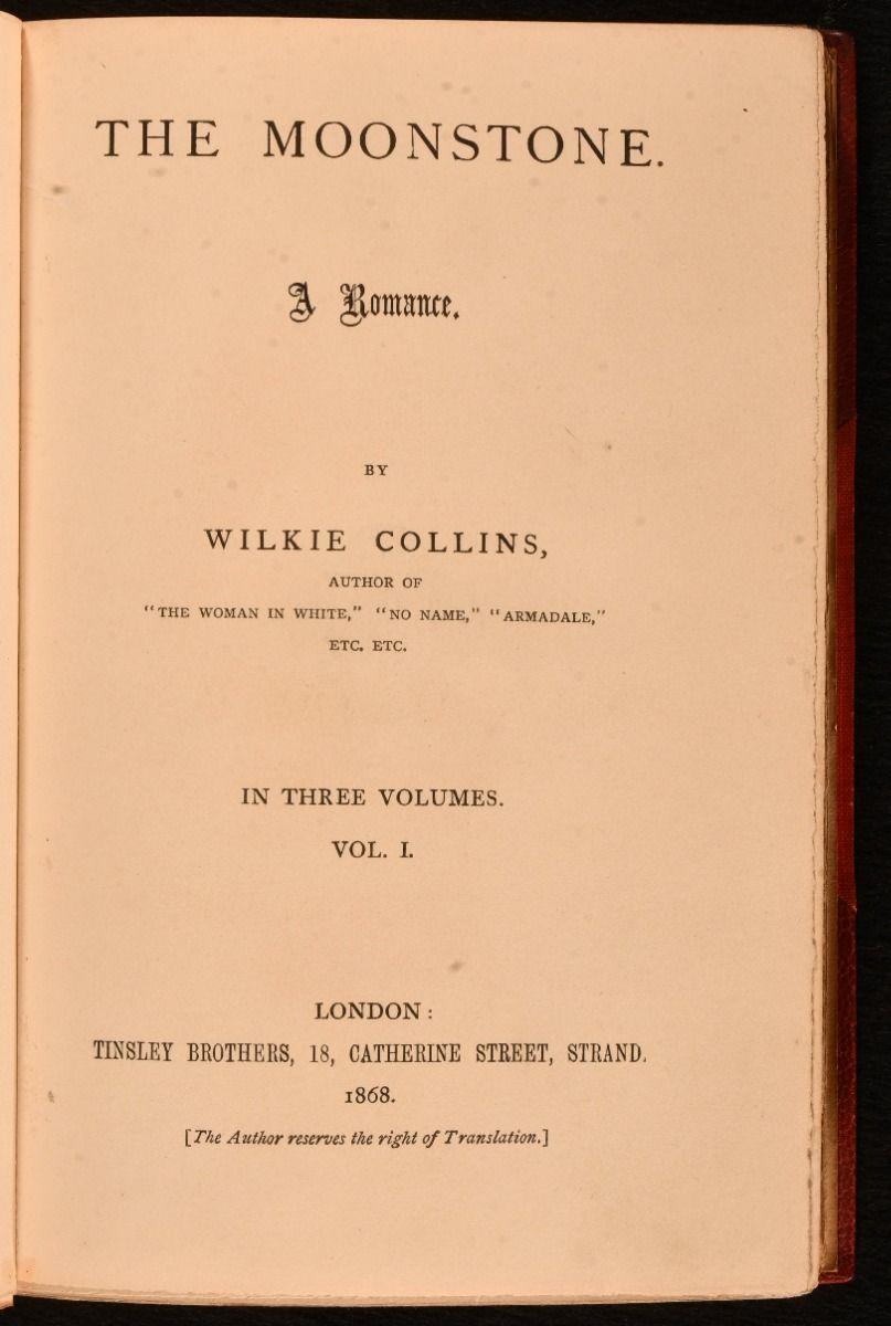 1868 The Moonstone (La pierre de lune) Bon état - En vente à Bath, GB