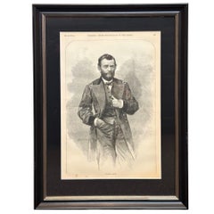 1868 "Ulysses S. Grant" Wood Engraving Published by McDonnell Bros.