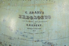 1868s globe published by Verlag Dietrich Reimer by cartographer Carl Adami