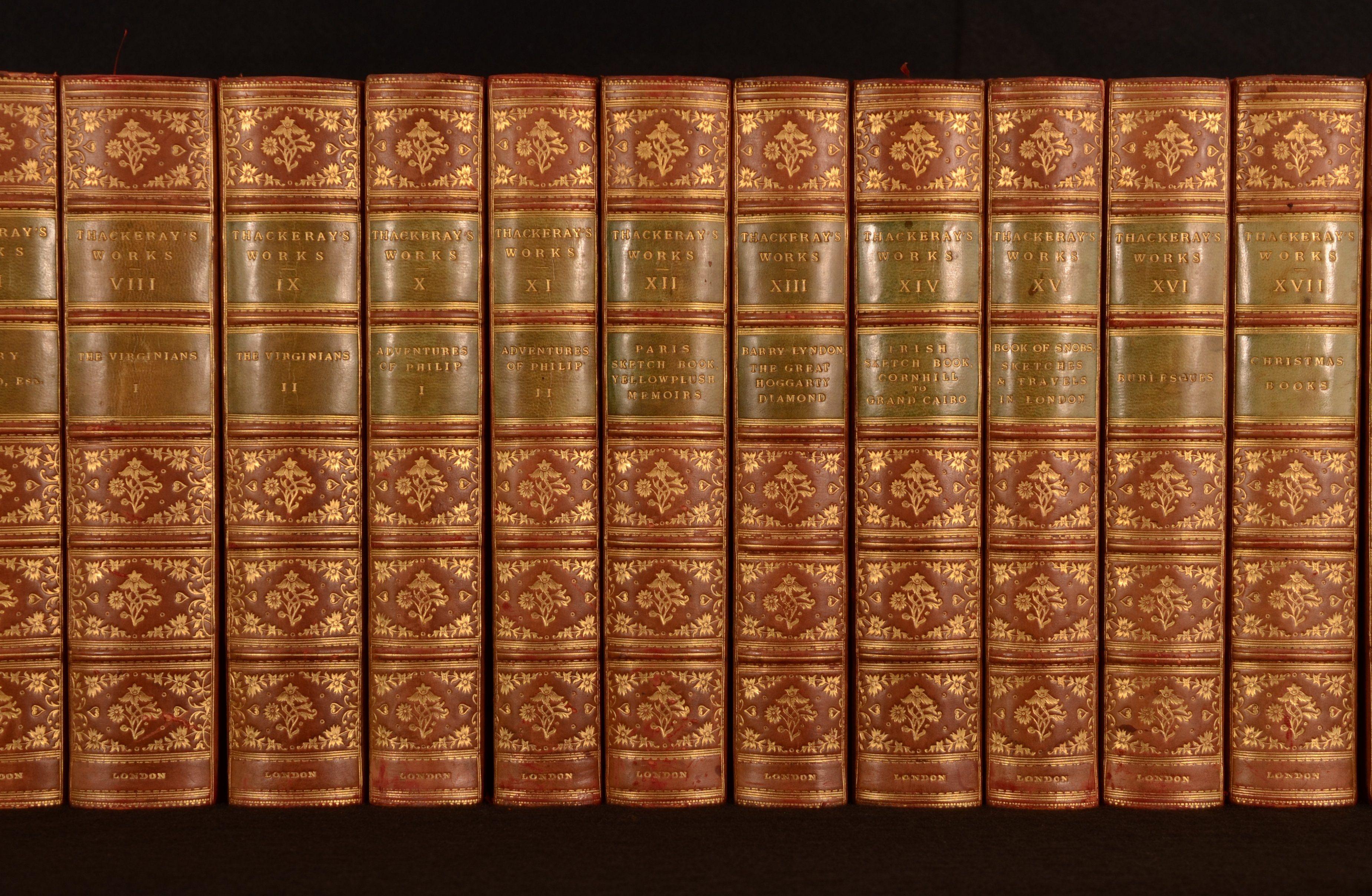 Una raccolta ben rilegata e completamente illustrata delle opere di William Makepeace Thackeray.

Completo in ventiquattro volumi.

Volume I, 