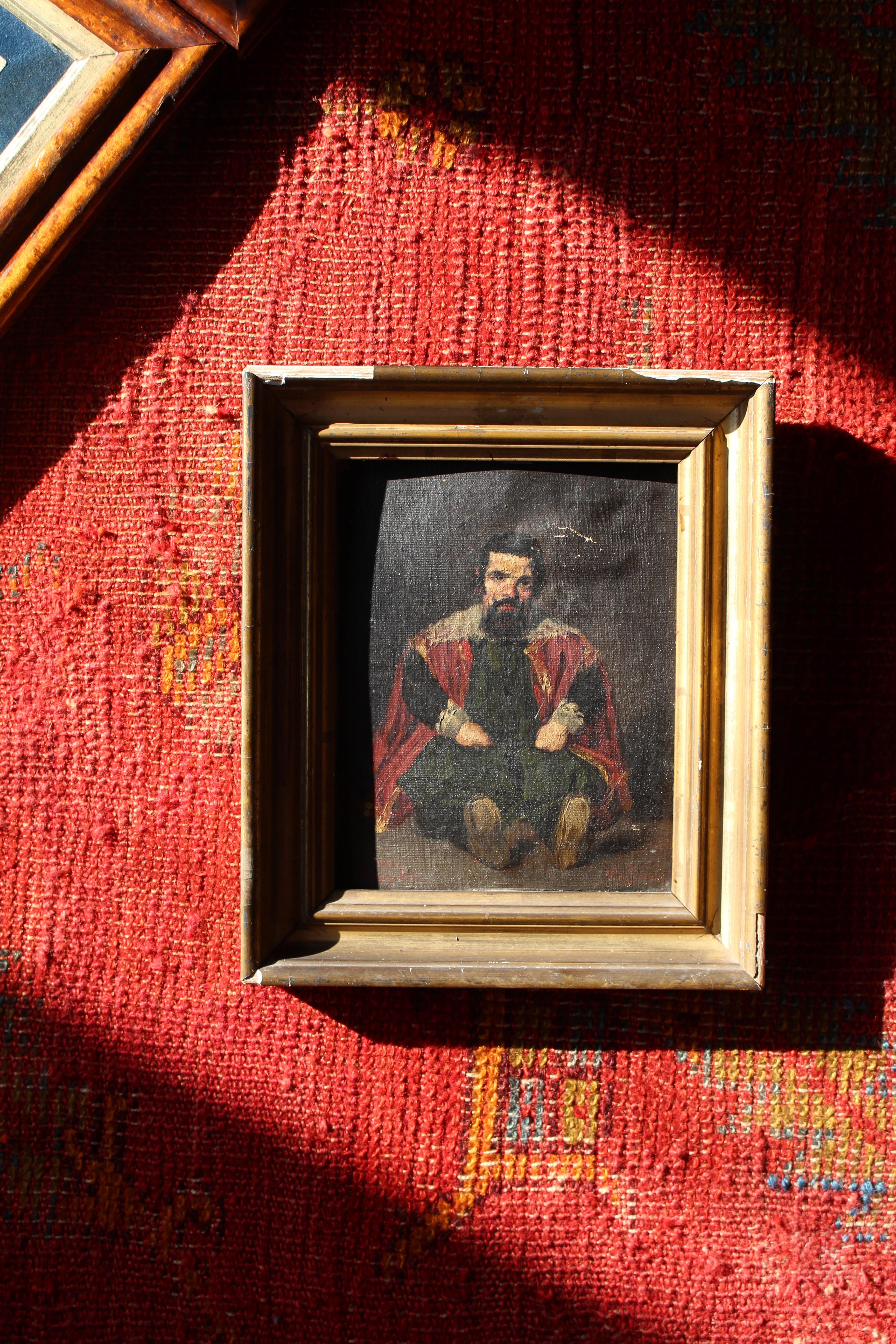 Européen 1869 D'après Diego Velazquez Portrait de Sebastian De Morra Nain bouffon en vente