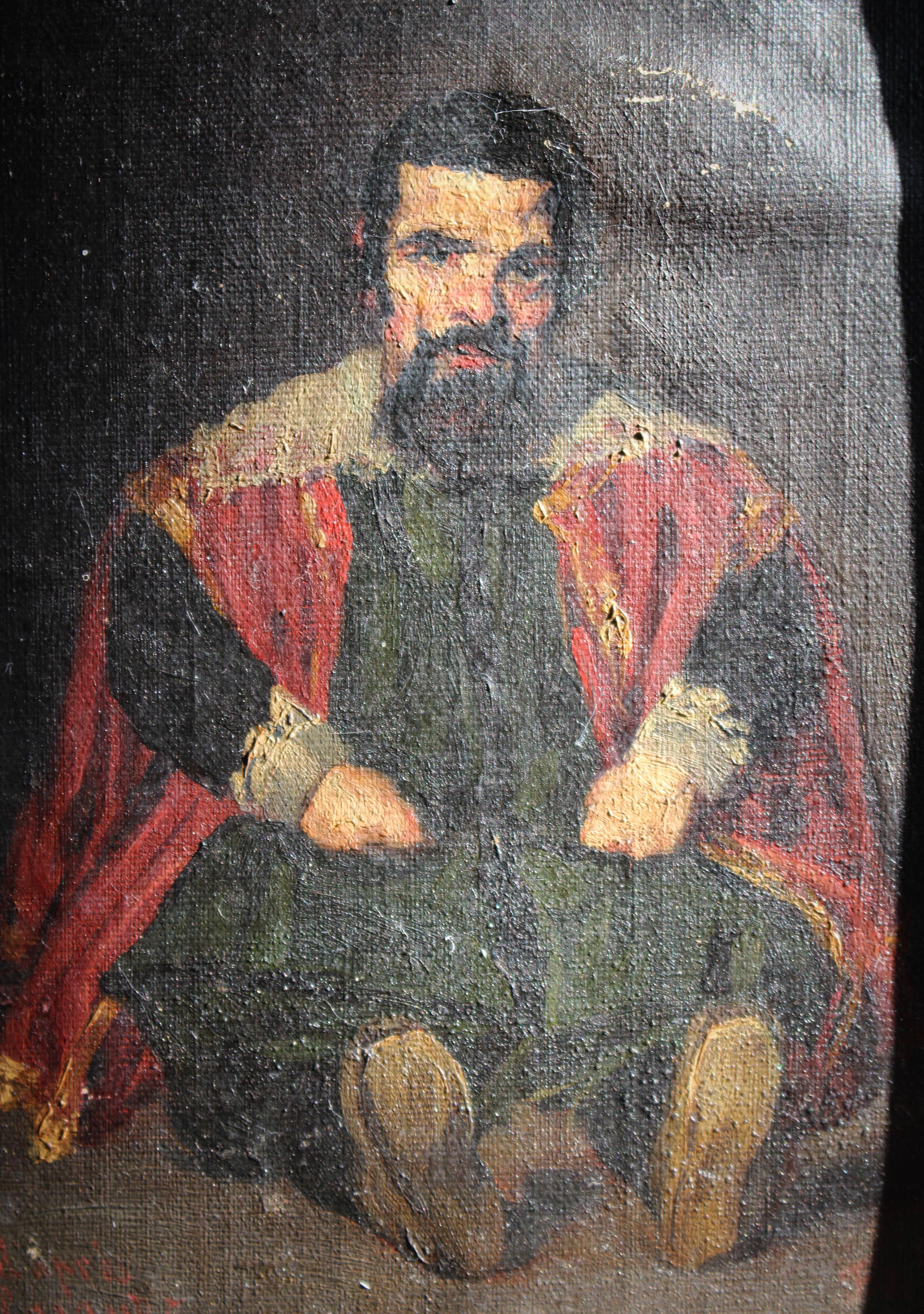 XIXe siècle 1869 D'après Diego Velazquez Portrait de Sebastian De Morra Nain bouffon en vente