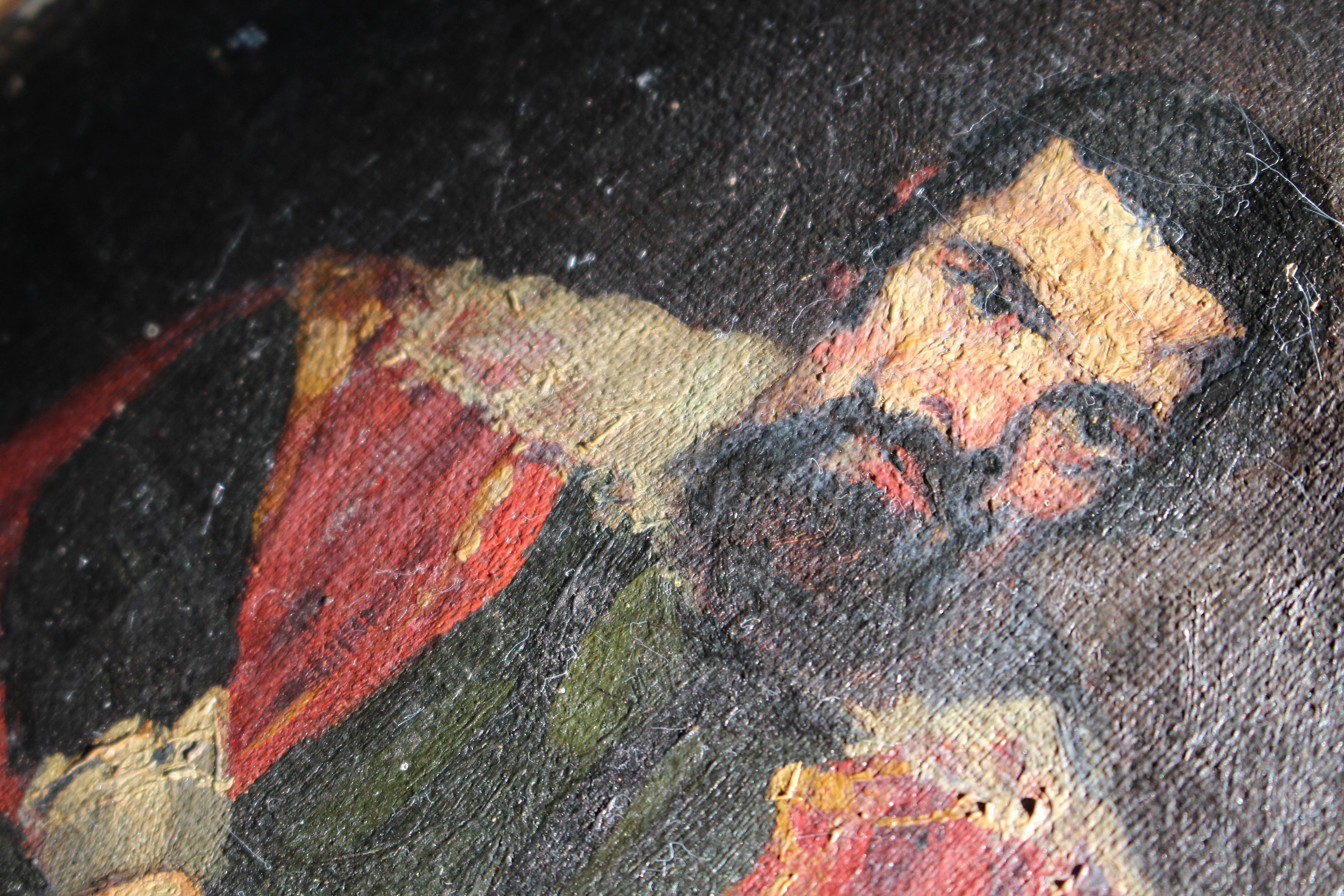 Toile 1869 D'après Diego Velazquez Portrait de Sebastian De Morra Nain bouffon en vente